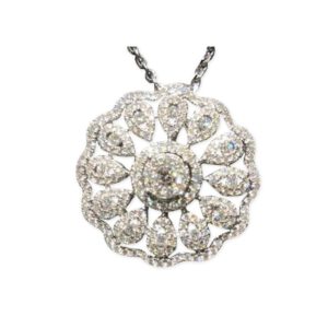 1. 18K白金鑽石吊墜連項鍊