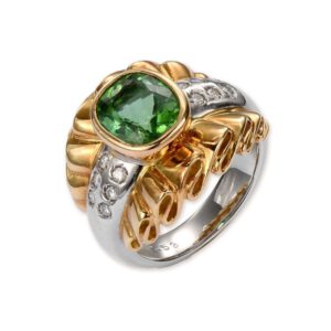 24. 18K/PT900碧璽戒指（私人收藏）