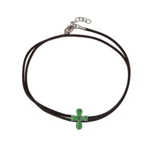 27. 18K白金天然翡翠連項鍊（私人收藏）