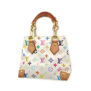 66. LOUIS VUITTON 白彩花紋圖案手提袋（私人收藏）